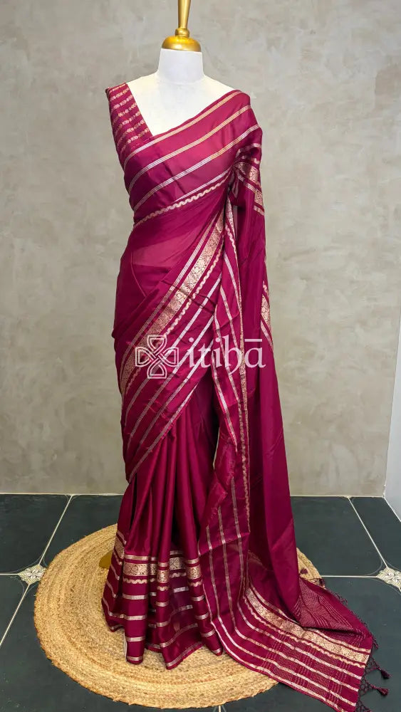 SEMI CREPE SILK BANARASI SAREE