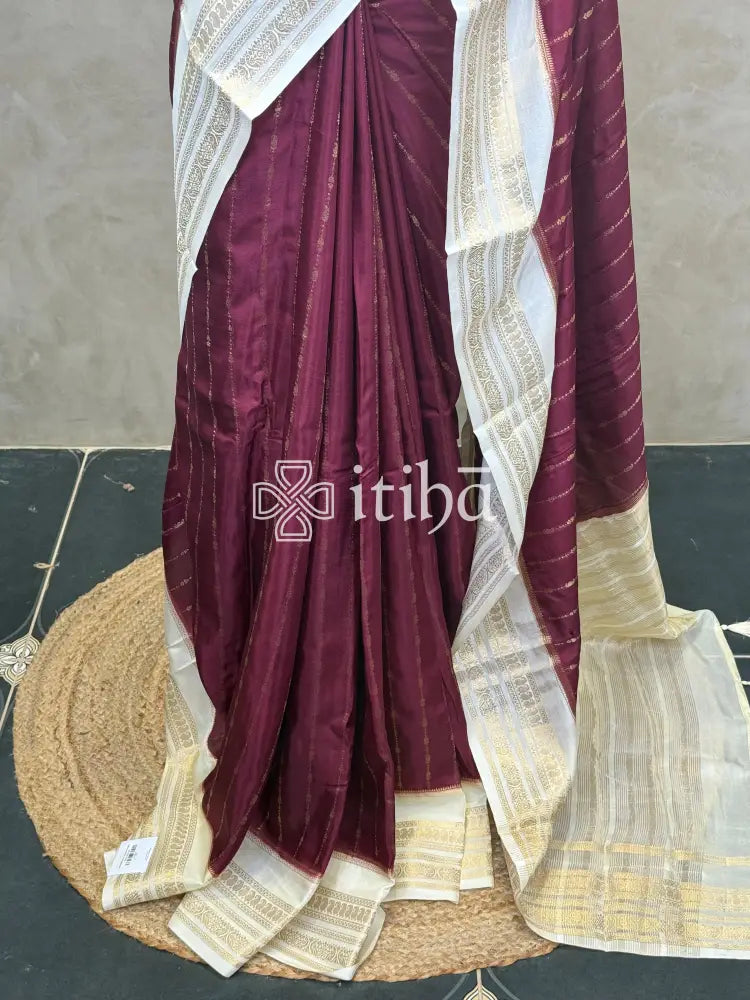 SEMI CREPE SILK BANARASI SAREE