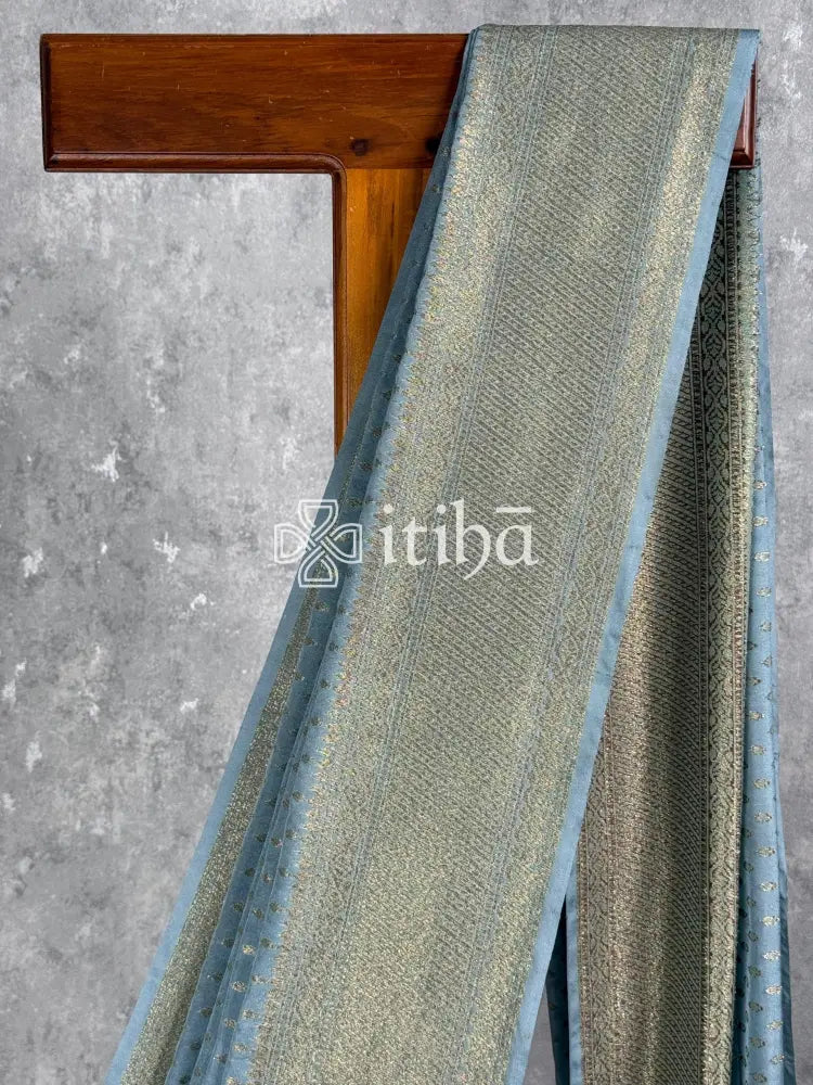 SEMI GEORGETTE ANTIQUE ZARI BANARASI SAREE