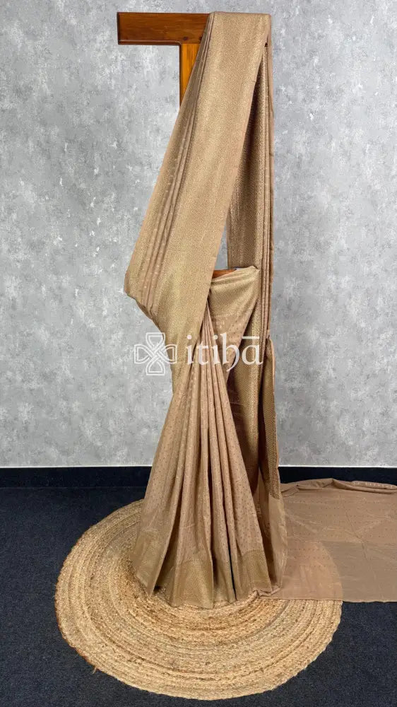 SEMI GEORGETTE ANTIQUE ZARI BANARASI SAREE