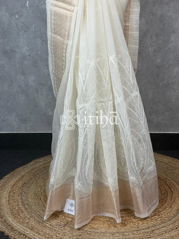 SEMI KOTA EMBROIDERY BANARASI SAREE
