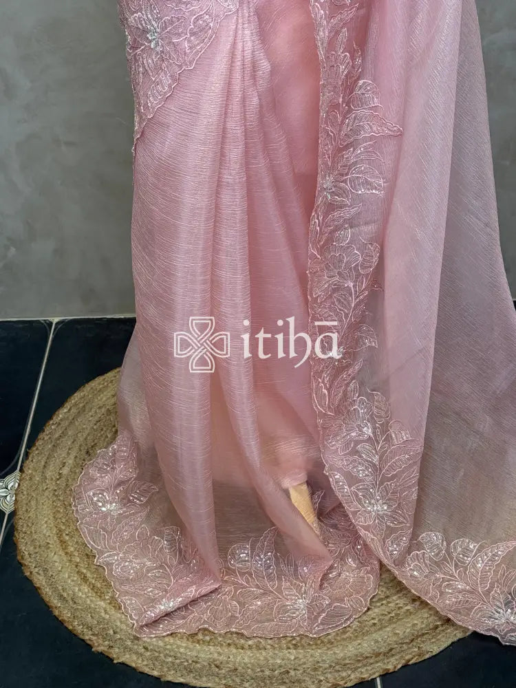 SEMI ORGANZA DESIGNER SAREE