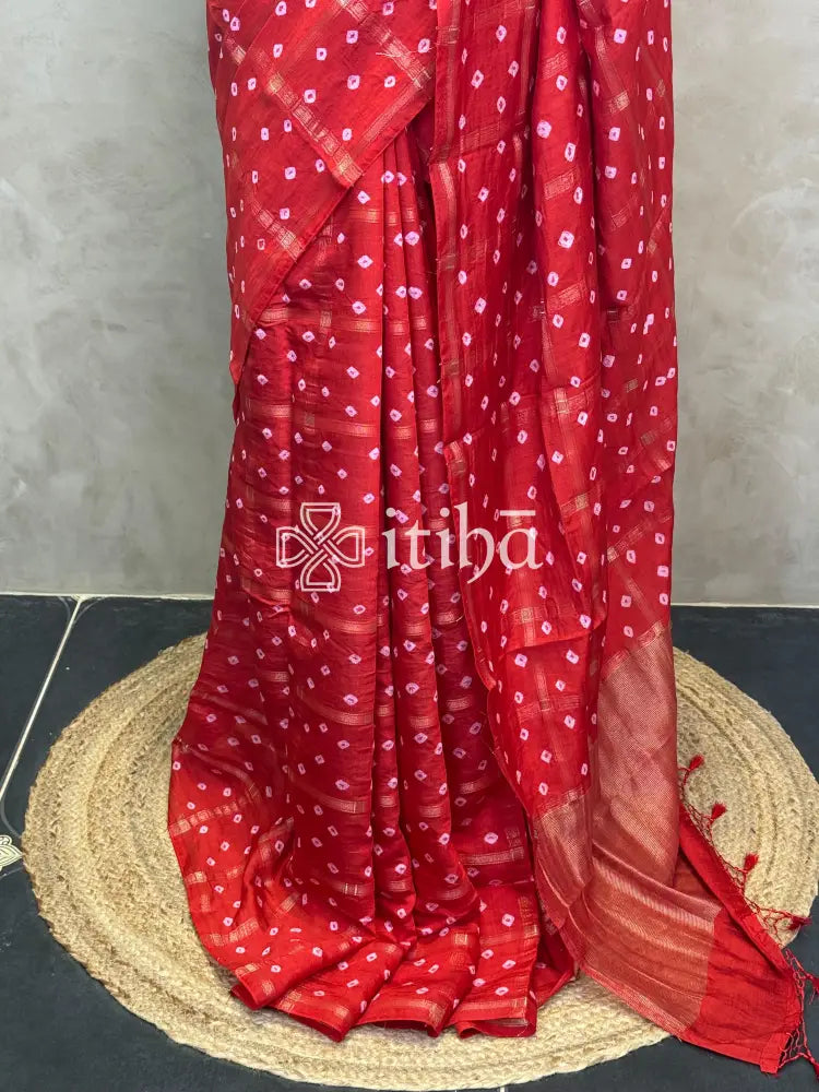 SEMI SILK CHARCHOLA BHANDHINI SAREE
