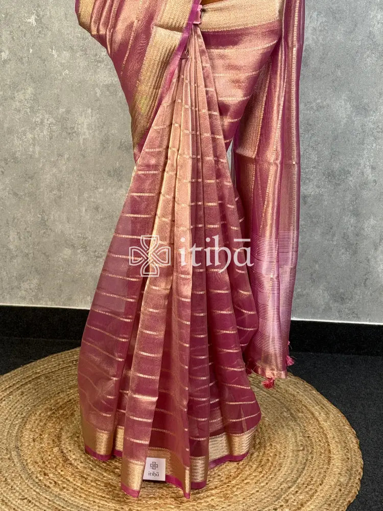 SEMI TISSUE ORGANZA BANARASI SAREE