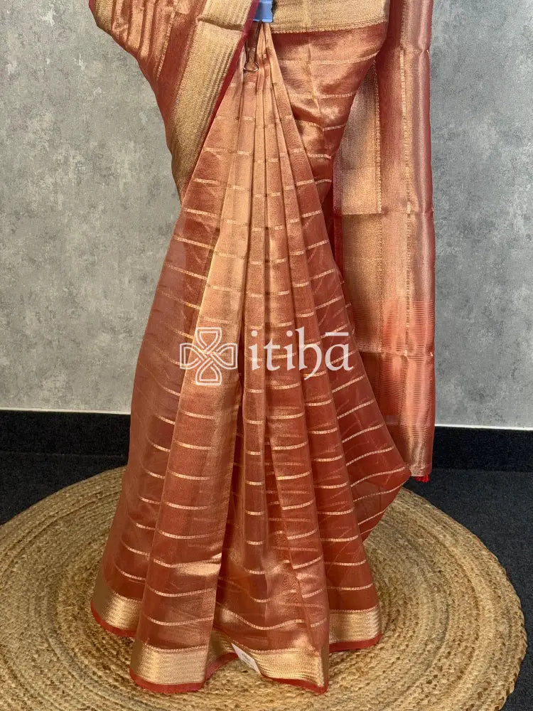 SEMI TISSUE ORGANZA BANARASI SAREE