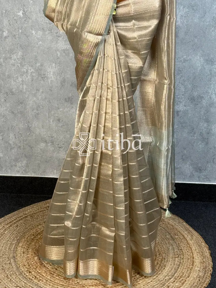SEMI TISSUE ORGANZA BANARASI SAREE