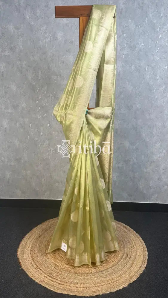 SEMI TISSUE ORGANZA BHUTA BANARASI SAREE