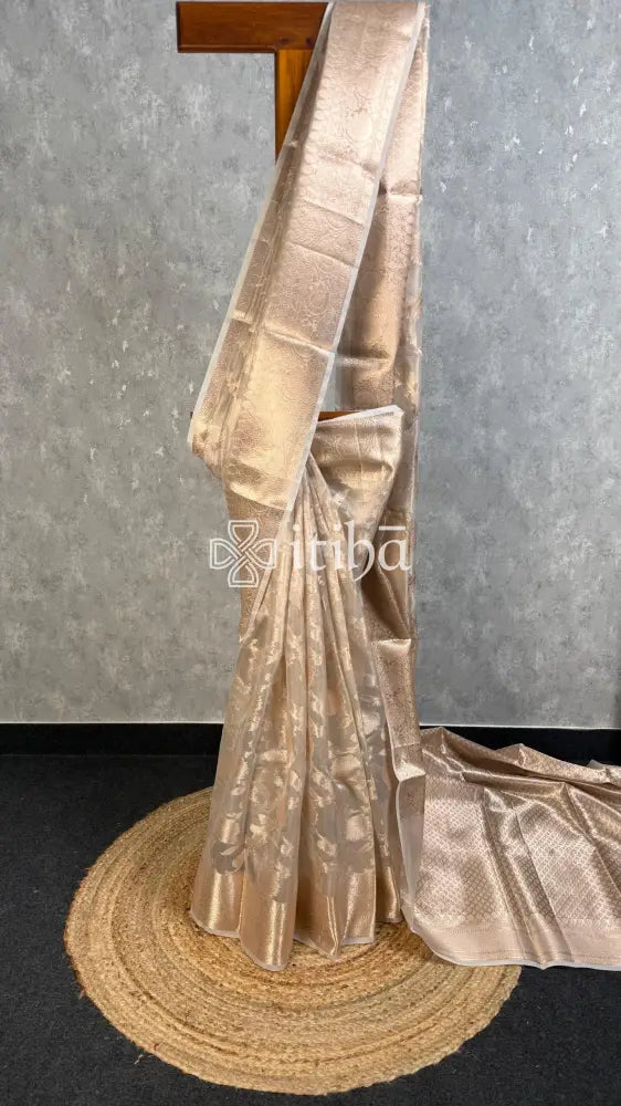 SEMI TISSUE ORGANZA JAAL BANARASI SAREE