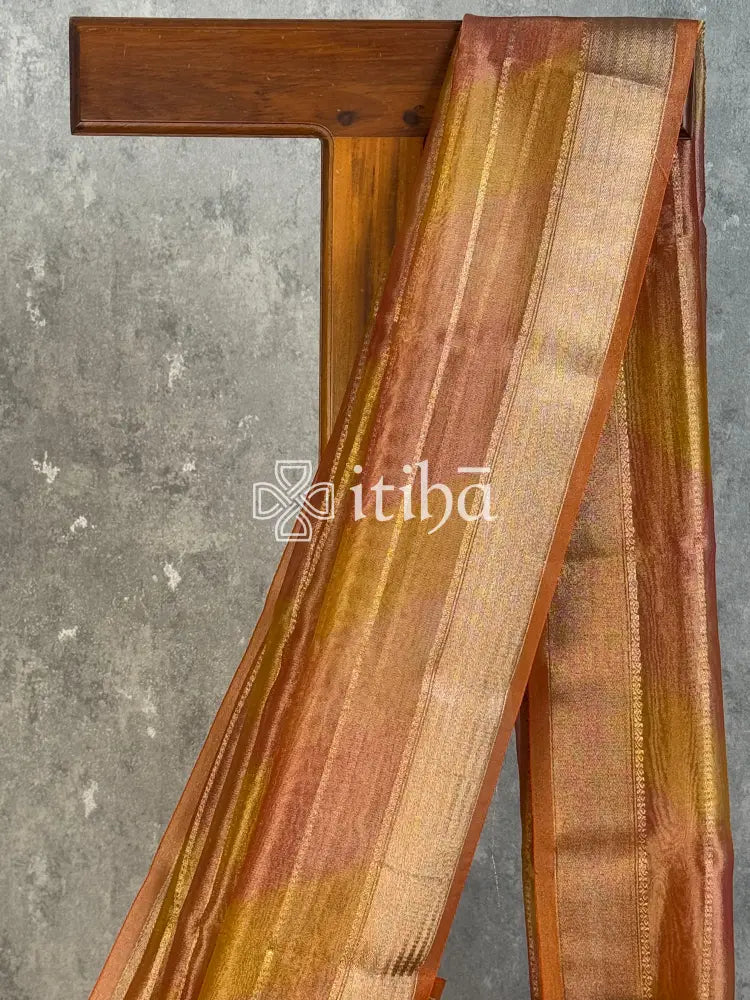 SEMI TISSUE ORGANZA SHADED BANARASI SAREE
