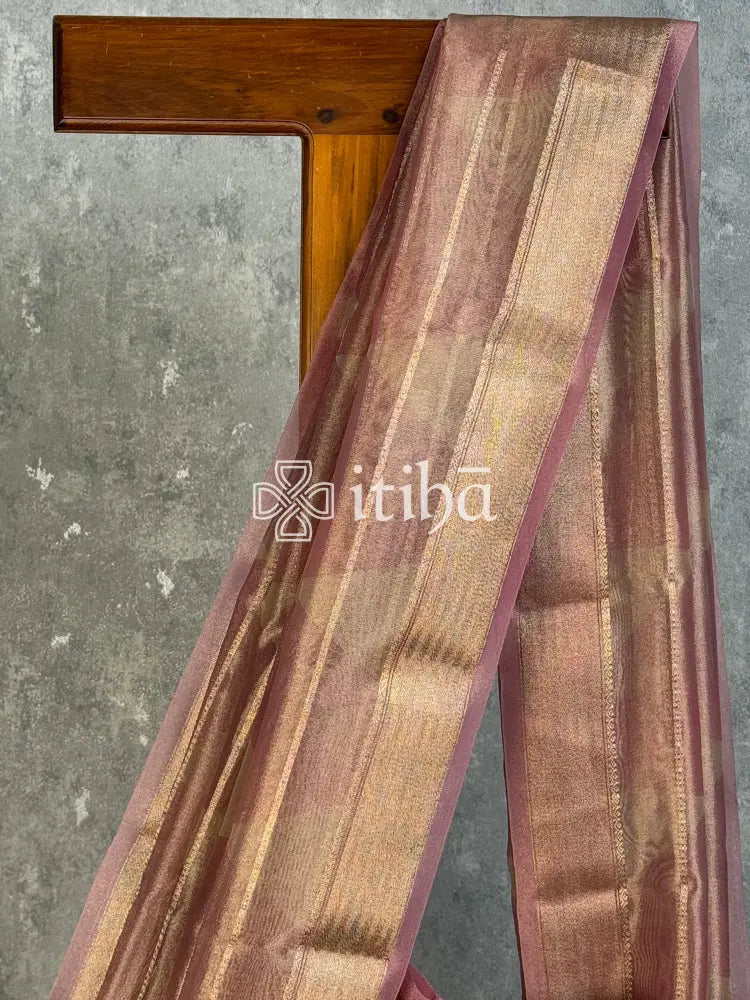 SEMI TISSUE ORGANZA SHADED BANARASI SAREE
