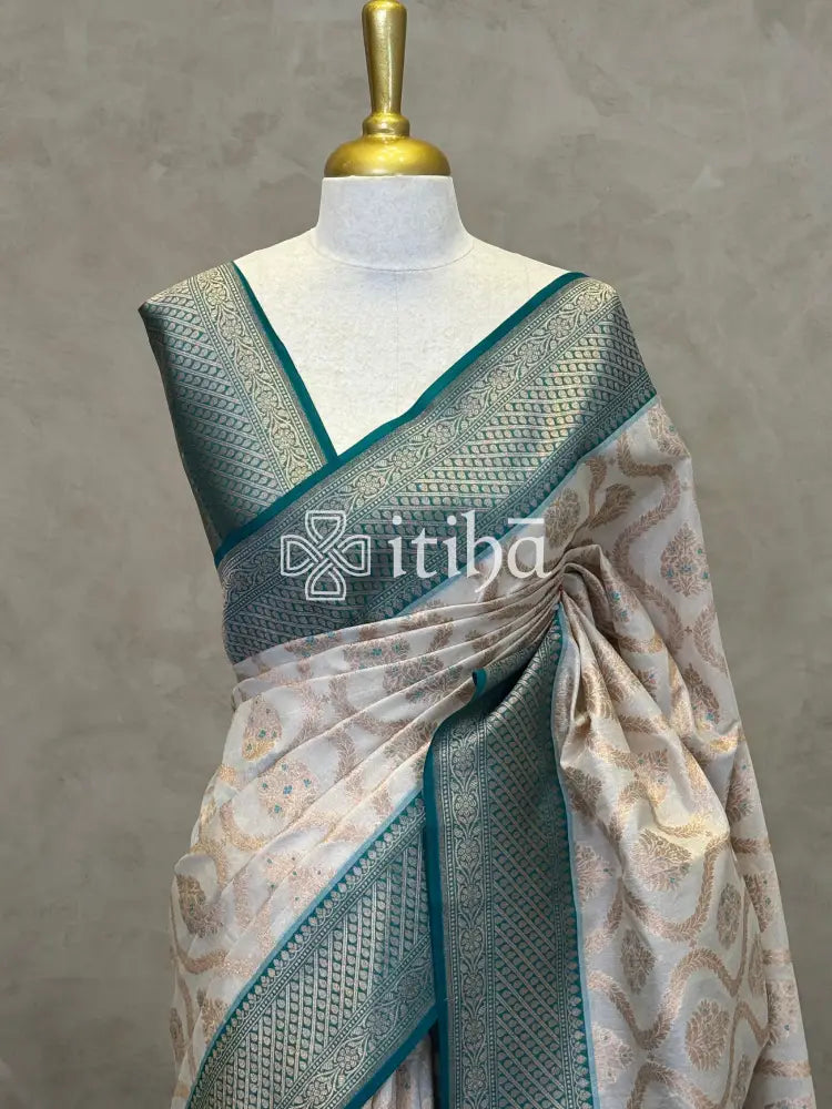 SEMI TISSUE SILK CONTRAST BANARASI SAREE