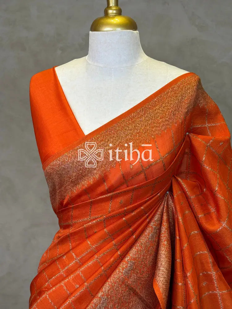 SEMI TUSSAR GEORGETTE BANARASI SAREE