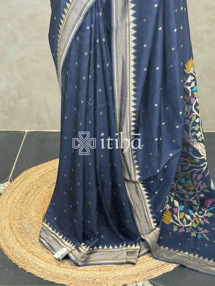 SEMI TUSSAR MEENAKARI BANARASI SAREE