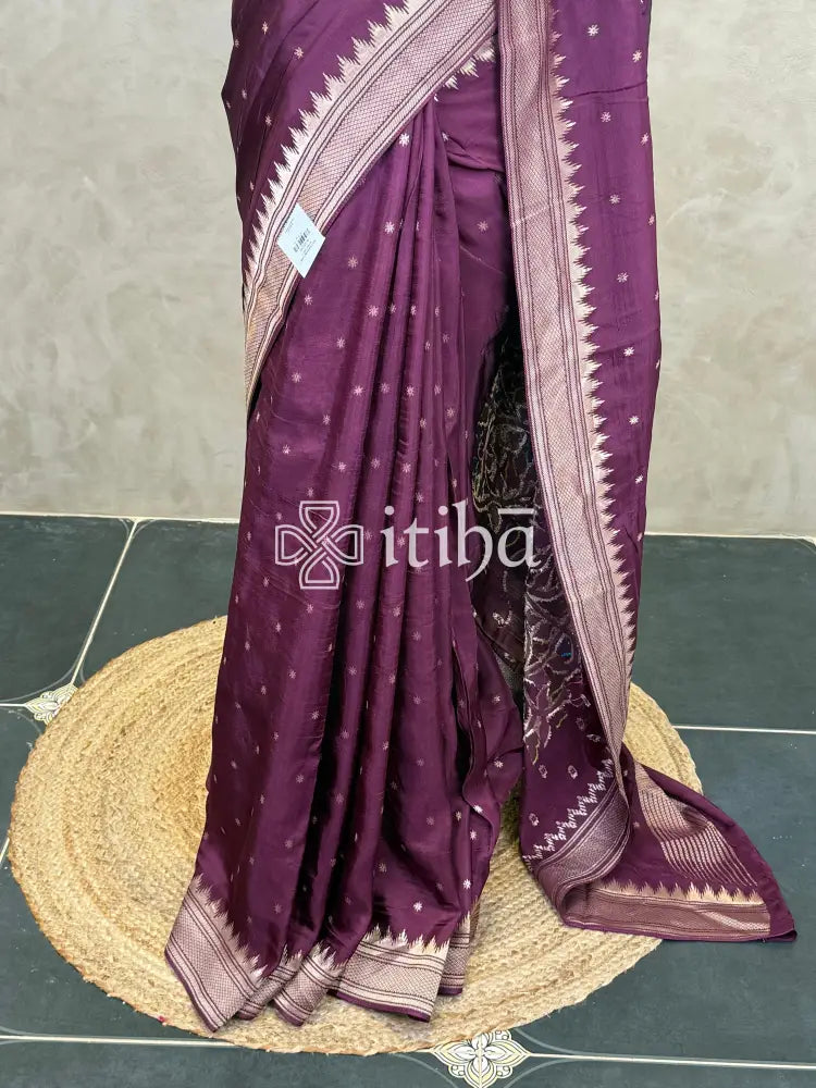 SEMI TUSSAR MEENAKARI BANARASI SAREE