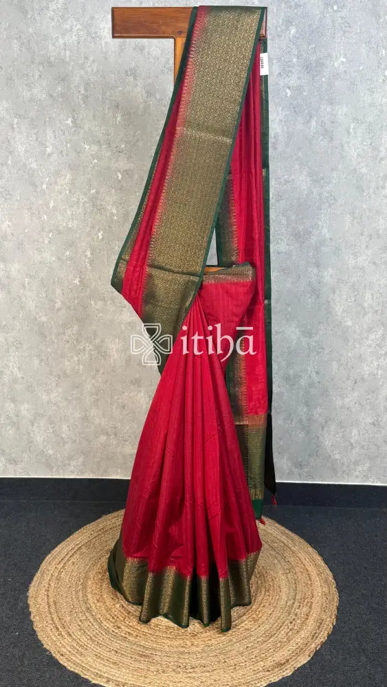 SEMI TUSSAR WEAVING CONTRA BANARASI SAREE