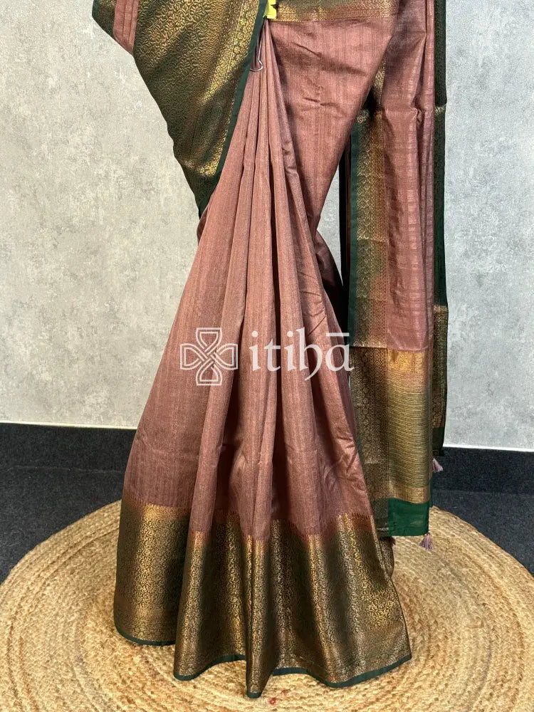 SEMI TUSSAR WEAVING CONTRA BANARASI SAREE