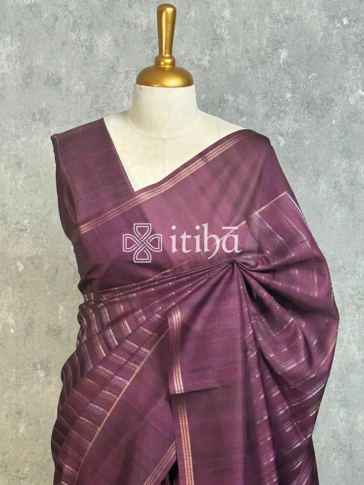 SEMI TUSSAR ZARI STRIPES BANARASI SAREES