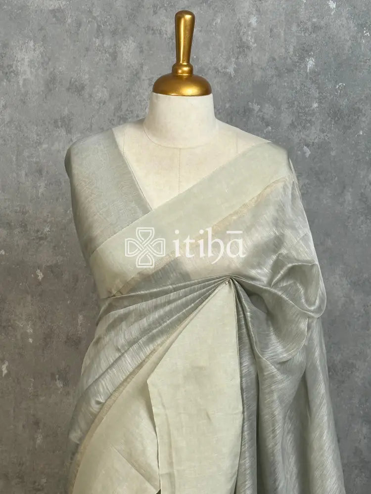 SILK LINEN SATIN BORDER BANARASI SAREE