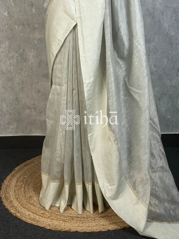 SILK LINEN SATIN BORDER BANARASI SAREE