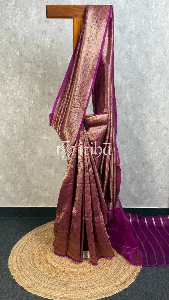 SILK ORGANZA ANTIQUE BANARASI SAREE