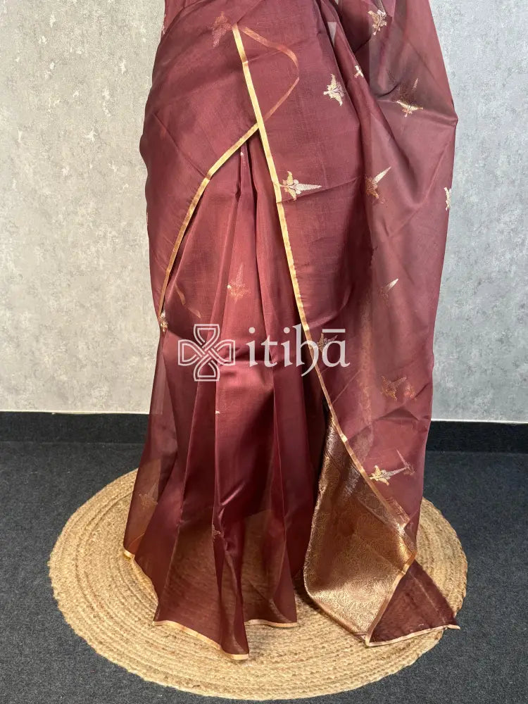 SILK ORGANZA BANARASI SAREE