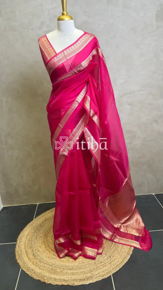 SILK ORGANZA BANARASI SAREE
