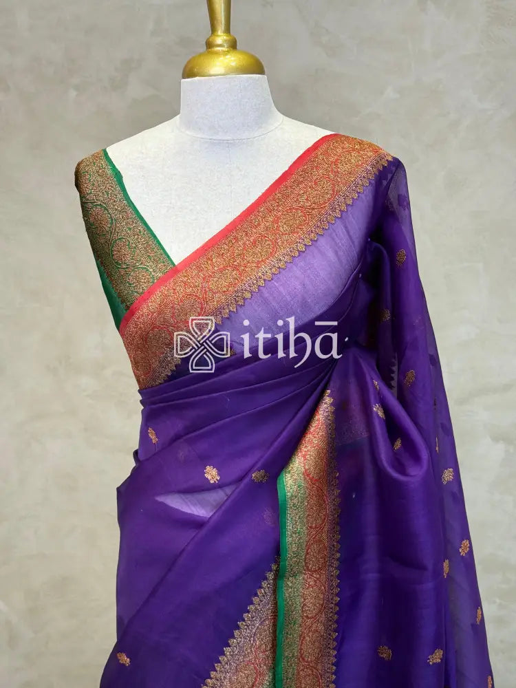 SILK ORGANZA HANDLOOM BANARASI SAREE