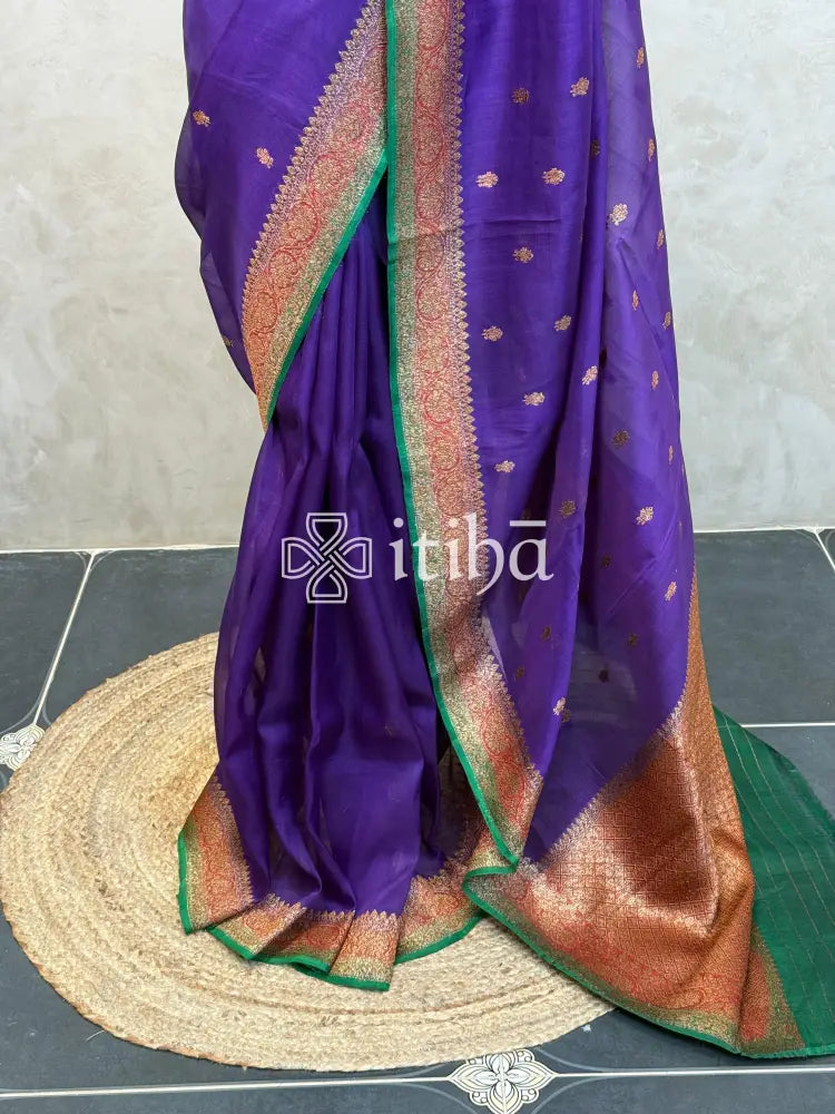 SILK ORGANZA HANDLOOM BANARASI SAREE