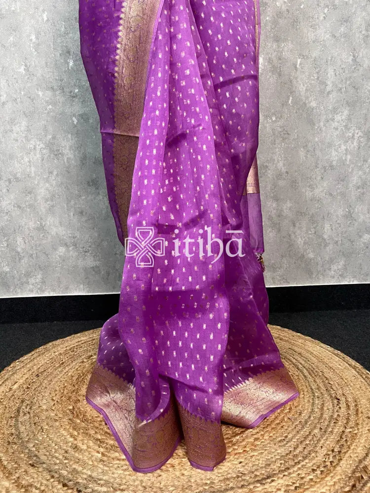 SILK ORGANZA ZARI BANARASI SAREE
