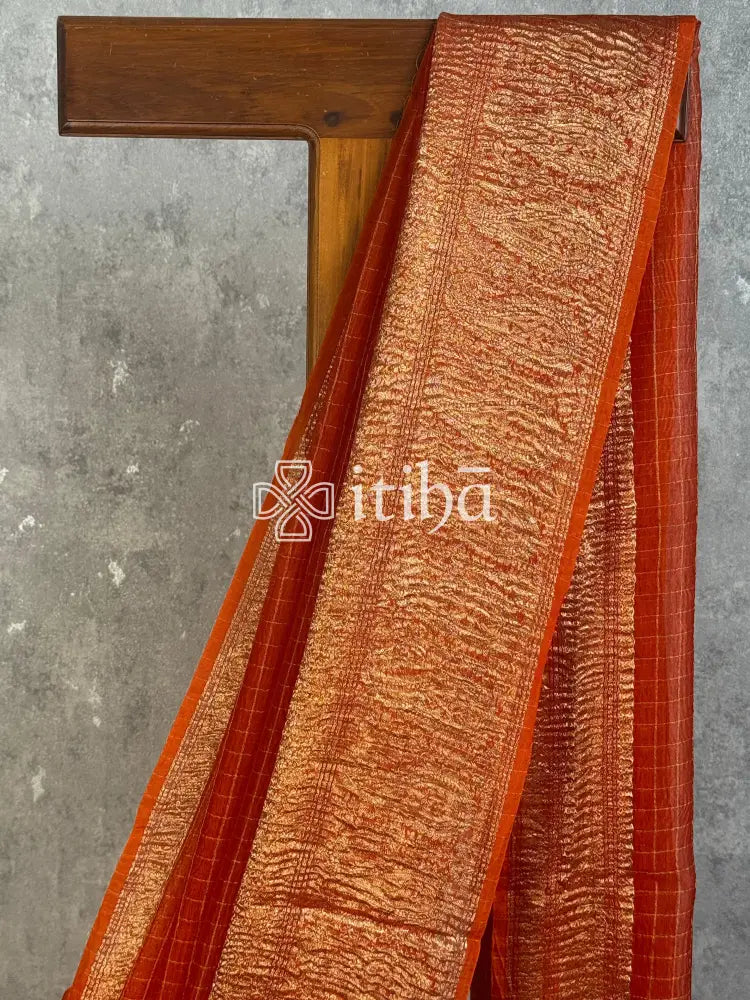 SILK ORGANZA ZARI CRUSH BANARASI SAREE
