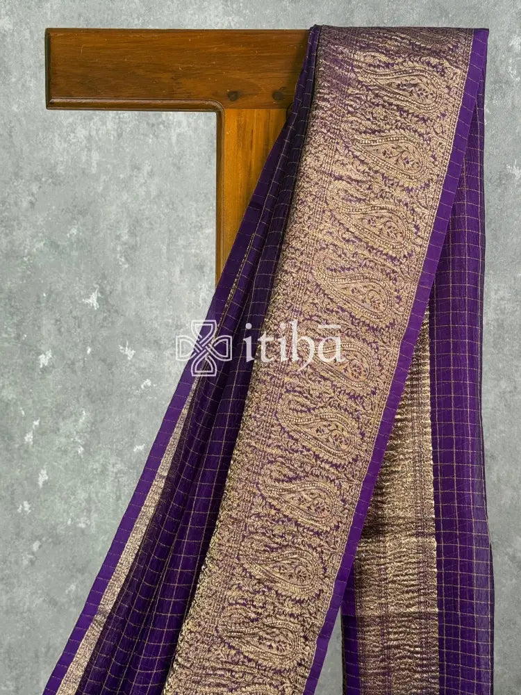 SILK ORGANZA ZARI CRUSH BANARASI SAREE