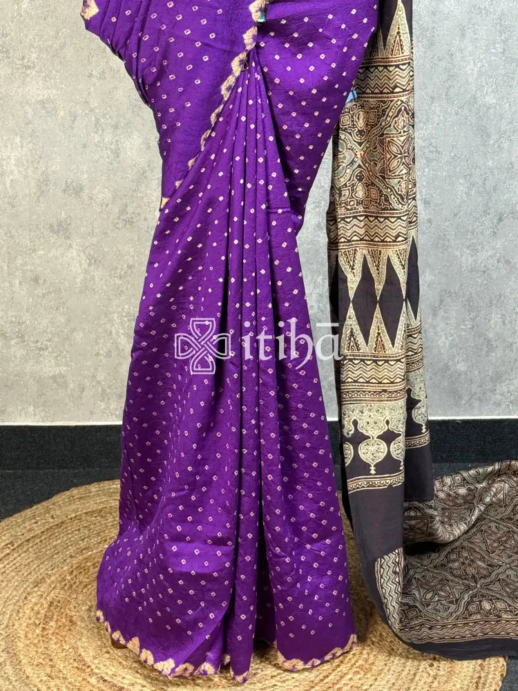 SOFT KATAN BHANDHEJ BANARASI SAREE
