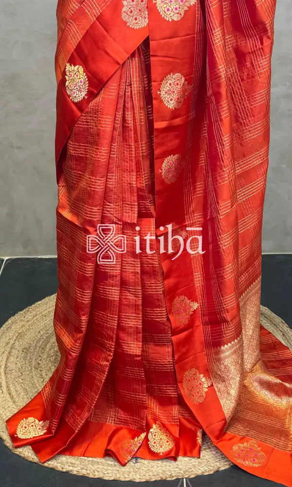 SOFT KATAN SILK MEENAKARI BANARASI SAREE