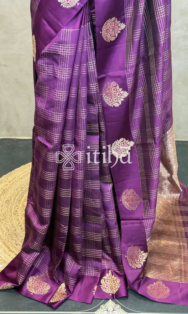 SOFT KATAN SILK MEENAKARI BANARASI SAREE