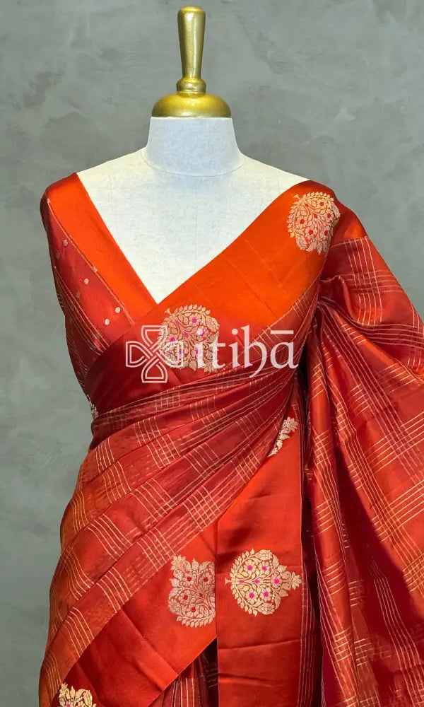 SOFT KATAN SILK MEENAKARI BANARASI SAREE