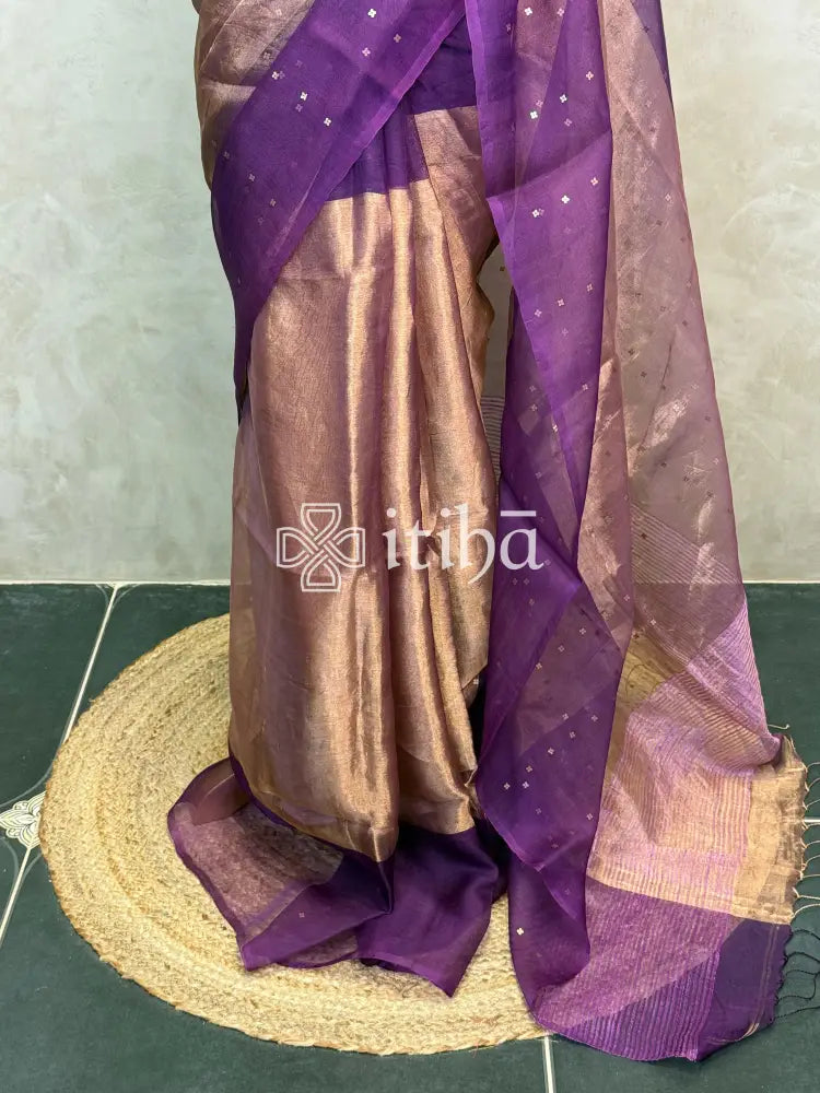 TISSUE KORA MUSLIN SILK SAREE