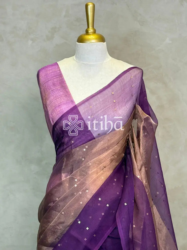 TISSUE KORA MUSLIN SILK SAREE