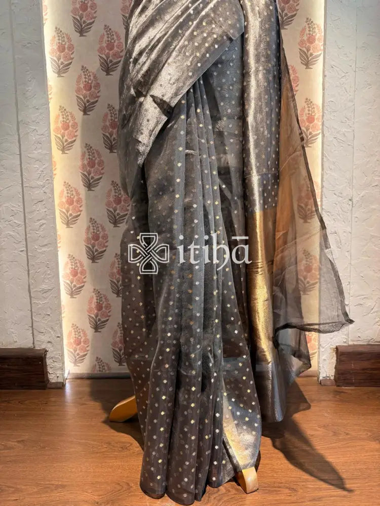 TISSUE ORGANZA BHUTA BANARASI SAREE