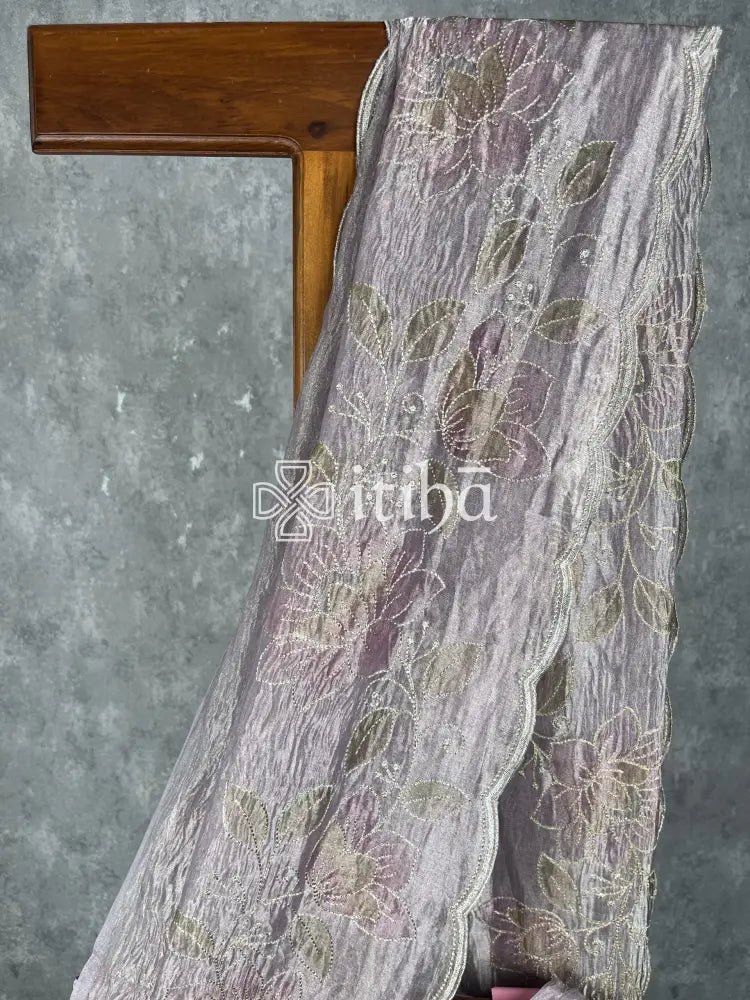TISSUE SILK ORGANZA HAND PAINTED SAREE
