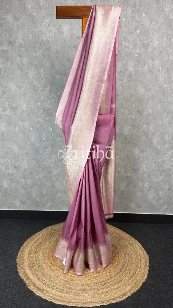 TUSSAR GEORGETTE CONTRAST BANARASI SAREE