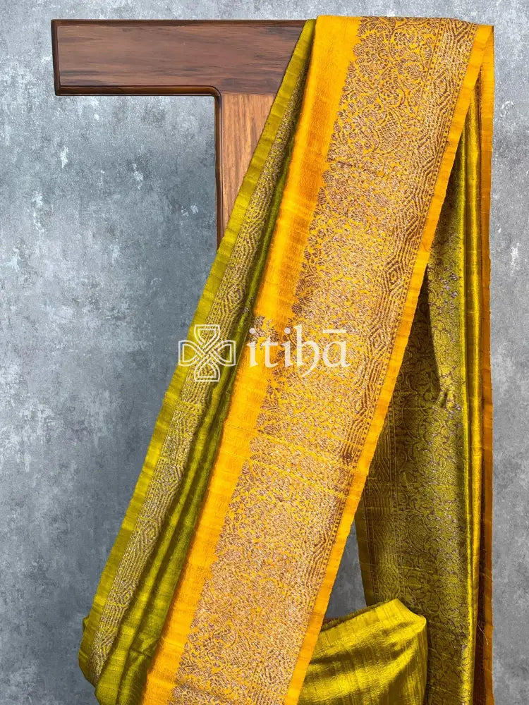 TUSSAR RAW SILK BANARASI SAREE
