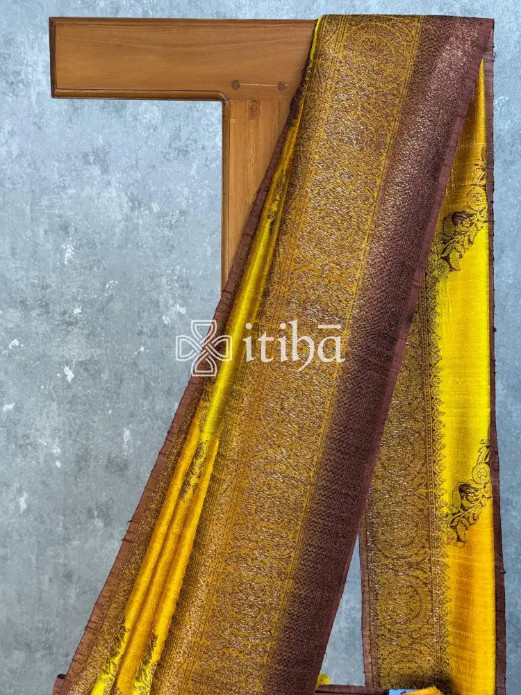 TUSSAR RAW SILK RANGKHAT BANARASI SAREE