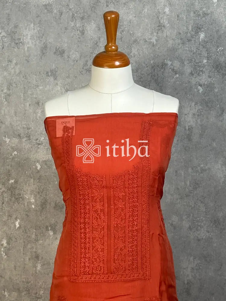 VISCOSE ORGANZA CHIKANKARI SALWAR SUIT