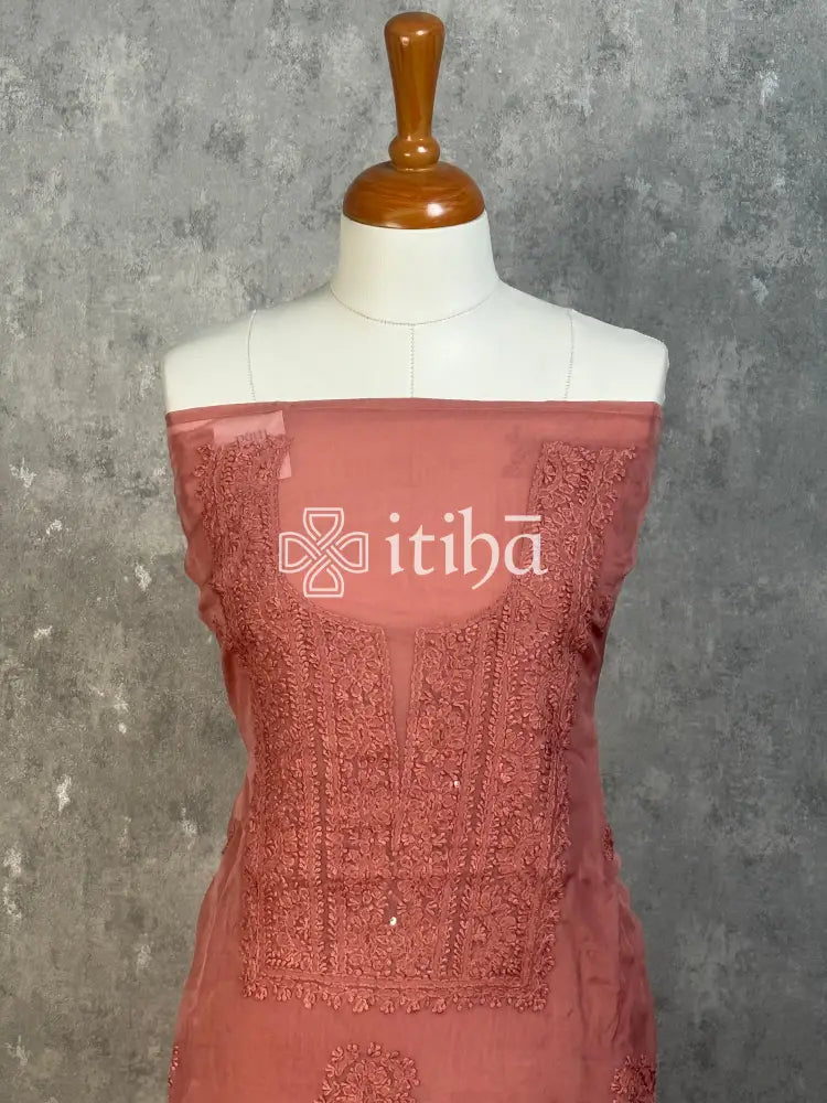 VISCOSE ORGANZA CHIKANKARI SALWAR SUIT