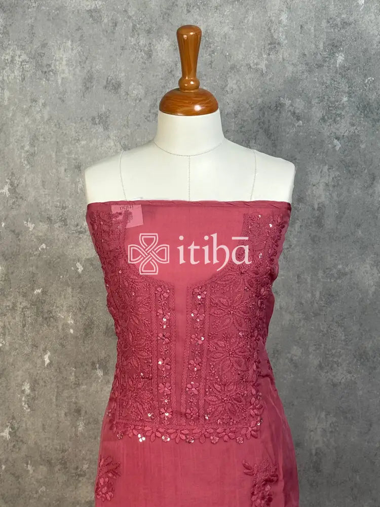 VISCOSE ORGANZA CHIKANKARI SALWAR SUIT