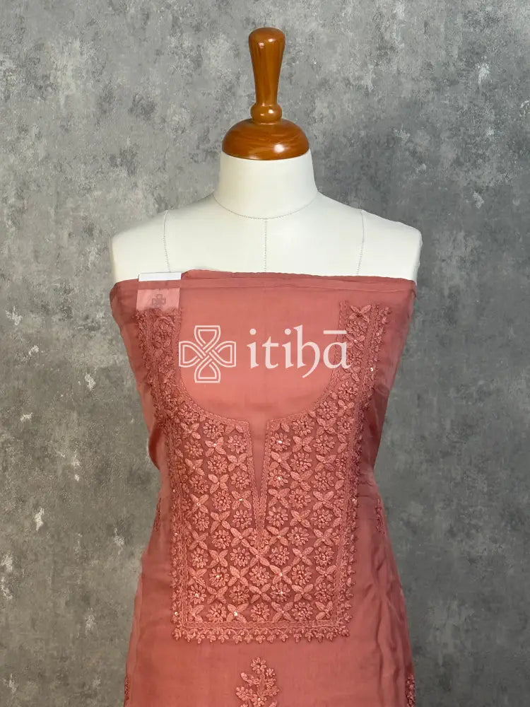VISCOSE ORGANZA CHIKANKARI SALWAR SUIT