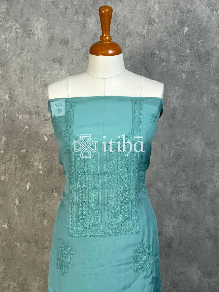 VISCOSE ORGANZA CHIKANKARI SALWAR SUIT