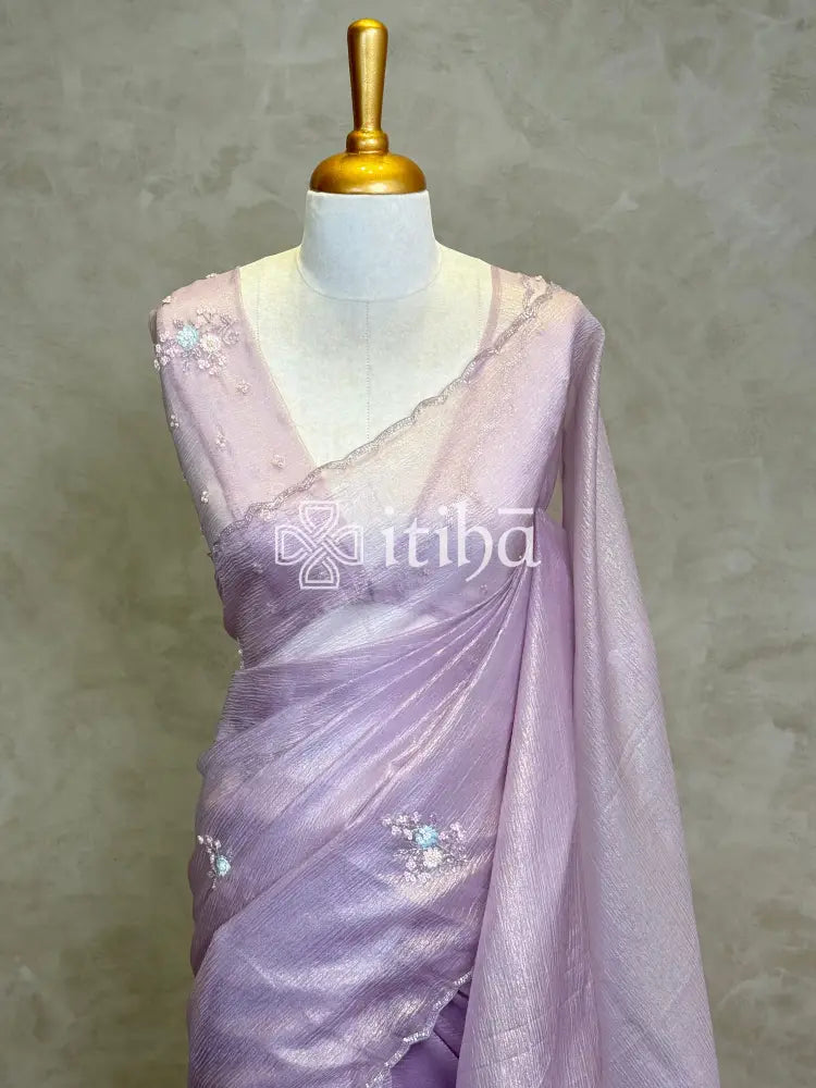 VISCOSE ORGANZA EMBROIDERY DESIGNER SAREE