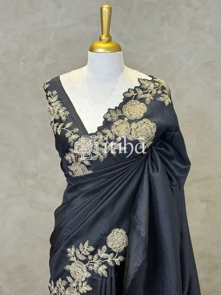 VISCOSE ORGANZAEMBROIDERY SAREE