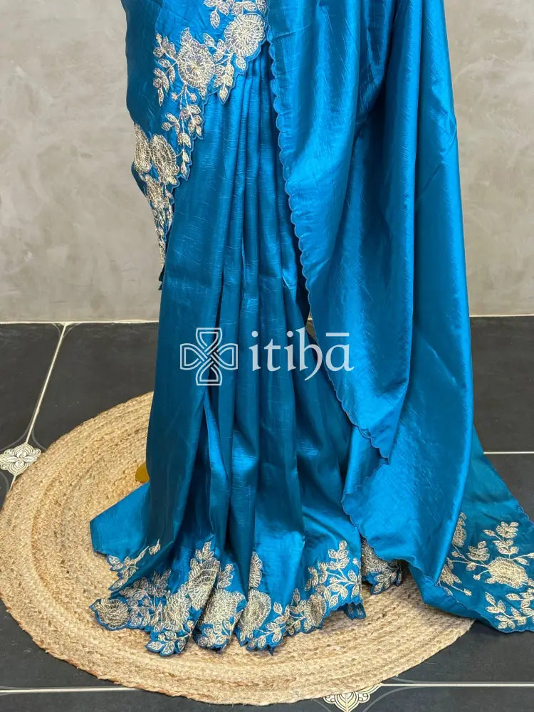 VISCOSE ORGANZAEMBROIDERY SAREE